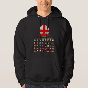 England Flag Soccer Football  Flag 32 Soccer Natio Hoodie