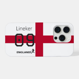 England Flag Soccer Pride Custom Name Number iPhone 15 Pro Case