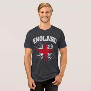 England Flag Splatter Tri-Blend Shirt
