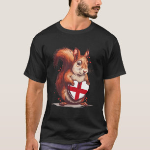 England Flag Squirrel Heart English Roots English T-Shirt