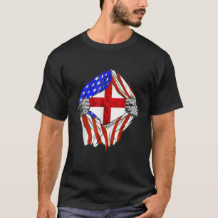 England Flag USA America English Roots T-Shirt