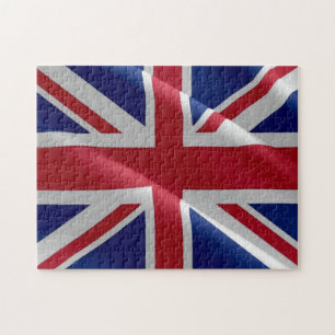 England - Flag Waving United Kingdom - Jigsaw Puzzle