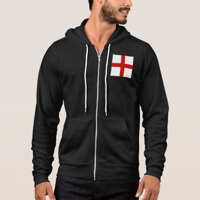 England Flag World Cup 2022 Football Soccer UK Hoodie (Front)