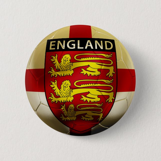 England Football 6 Cm Round Badge (Front)