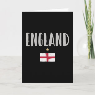 England Football Fan Shirt English Flag Card