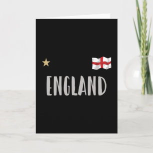England Football Fan Shirt English Flag Card