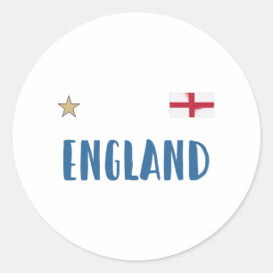 England Football Fan Shirt English Flag Classic Round Sticker