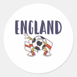 England Football Fan Shirt English Flag Classic Round Sticker