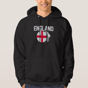 England Football Fan UK British Flag Soccer Ball G Hoodie