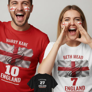 England Football National Flag Heritage Soccer T-Shirt