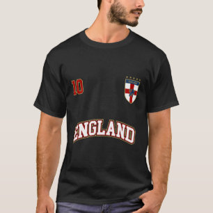 England Football Team Number 10 English Flag Socce T-Shirt