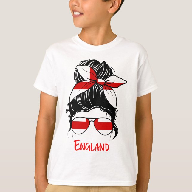 England Girl English girl British woman flag T-Shirt (Front)