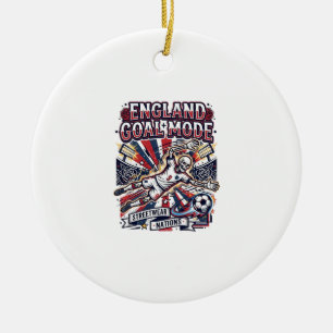 England Goal Mode Skeleton Striker Nations Streetw Ceramic Tree Decoration