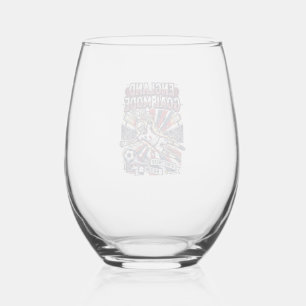 England Goal Mode Skeleton Striker Nations Streetw Stemless Wine Glass