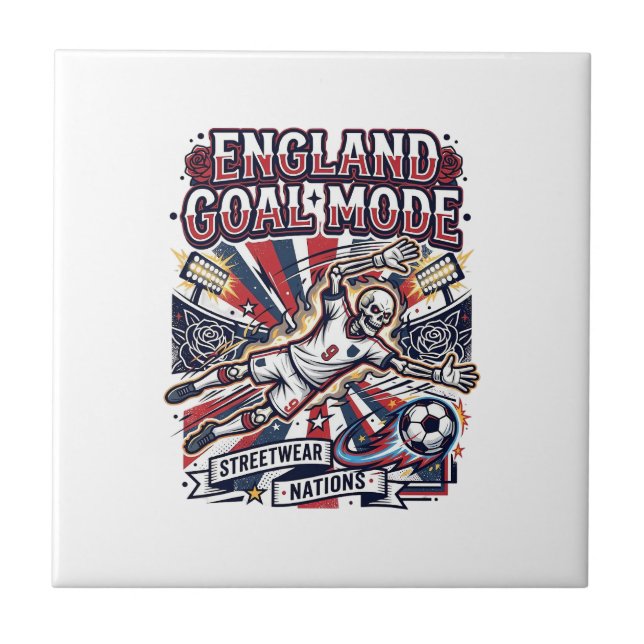 England Goal Mode Skeleton Striker Nations Streetw Tile (Front)