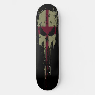 England Grunge skull  Skateboard