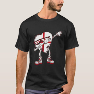 England Heart Dabbing St George's Cross English Ro T-Shirt