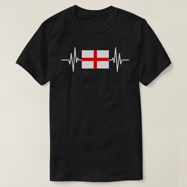 England Heartbeat  T-Shirt (Design Front)