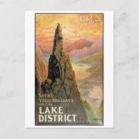 England Lake District Vintage Travel Poster