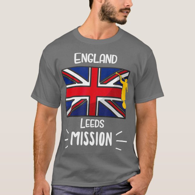 England Leeds Mormon LDS Mission Missionary Gift T-Shirt (Front)