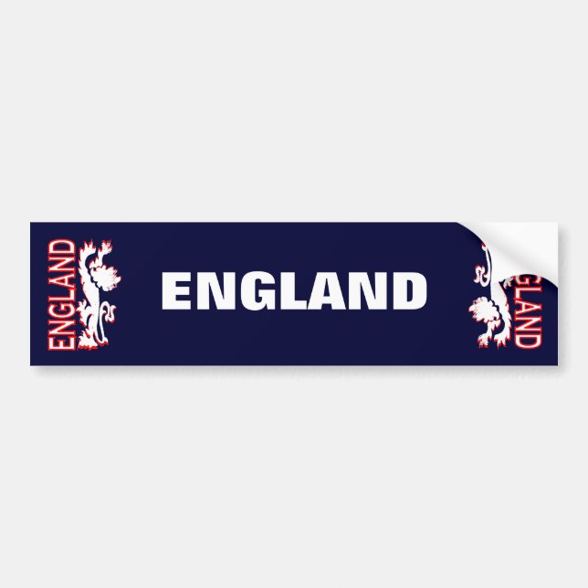 England Lion Bumper Sticker (Front)