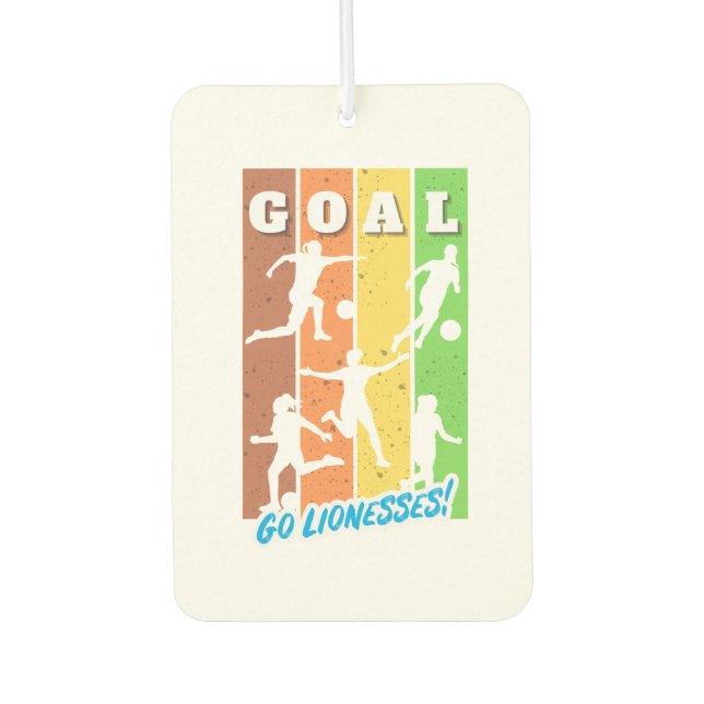 ENGLAND LIONESSES FOOTBALL TEAM CAR AIR FRESHENER (Front)