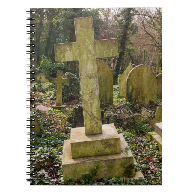 England, London, Highgate Cemetery, gravesite Spiral Notebook (Front)