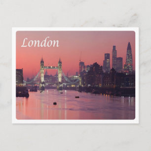 England - London - River Thames - Postcard