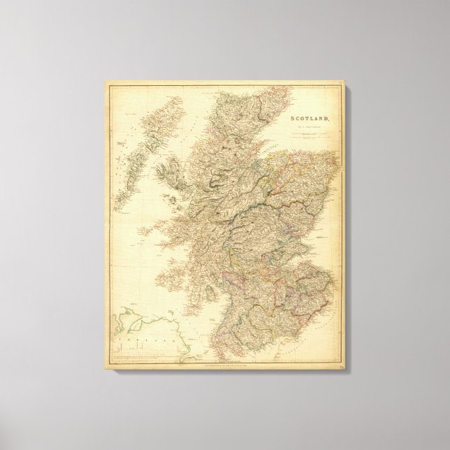 England Map Canvas Print (Front)