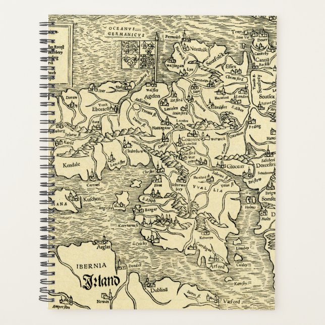 England Map in Ptolemy 's Geographia Universalis Planner (Front)