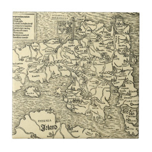England Map in Ptolemy 's Geographia Universalis Tile