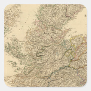 England Map Square Sticker