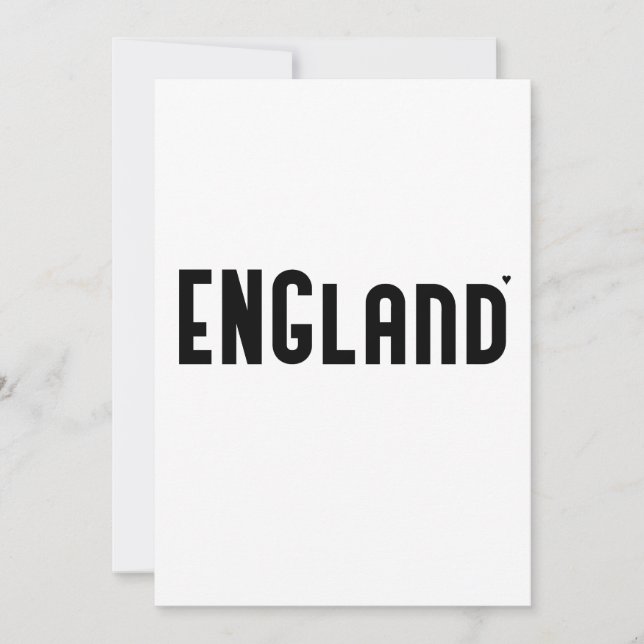 England - minimalistic typography card (Front)
