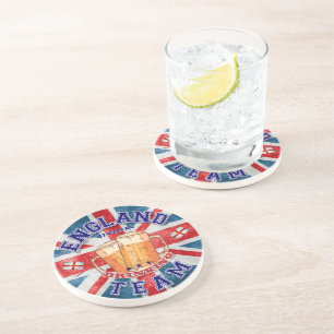 England Official Drinking Team. Funny beer Coaster