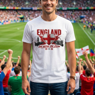England One Nation One Dream 2026 Global Football T-Shirt
