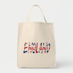 England overlaid on Union Jack Flag gtcnt Tote Bag