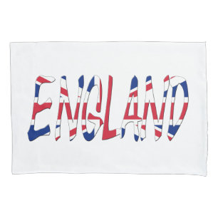 England overlaid on Union Jack Flag pccnt Pillowcase