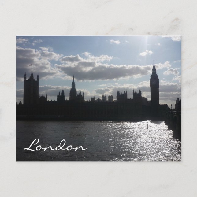 england parliament sun postcard (Front)