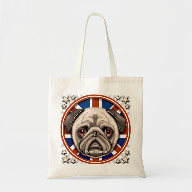 England Pug tote bag (Front)