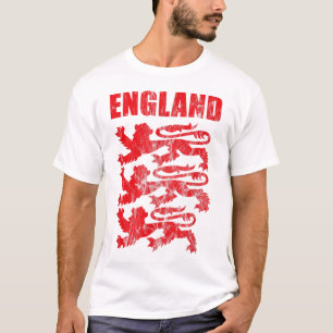 England Red Lion Outfit Gift Soccer Player Jersey  T-Shirt