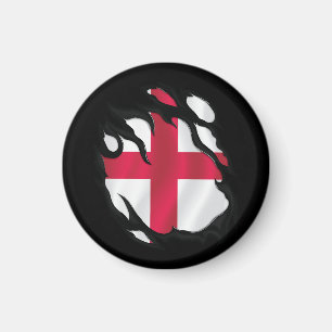 England Ripped Flag Magnet