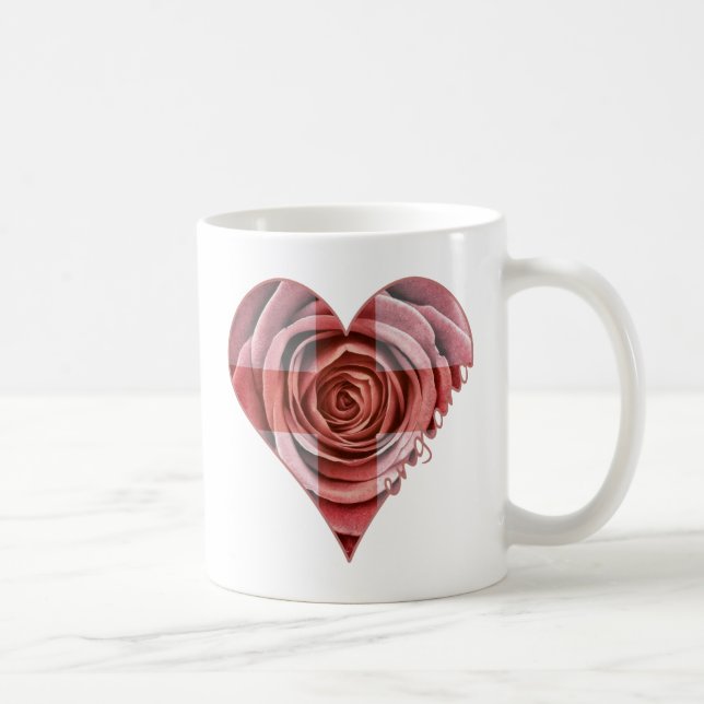 England Rose Heart Coffee Mug (Right)