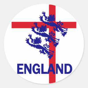 England Royal standard and St George cross Classic Round Sticker