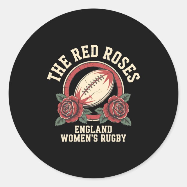 England Rugby English Flag Rugby England Women The Classic Round Sticker (Front)