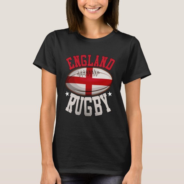 England Rugby Sports Player  English Fan T-Shirt (Front)