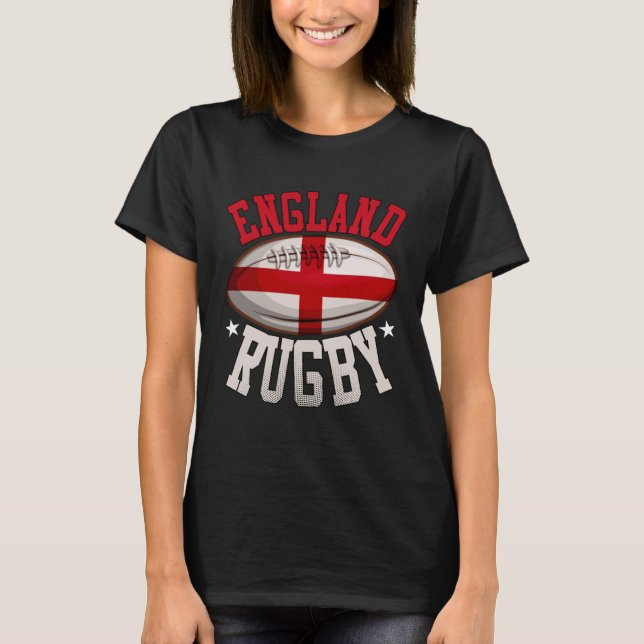 England Rugby Sports Player  English Fan T-Shirt (Front)