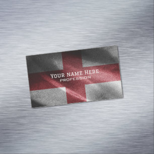 England silk flag magnetic business card
