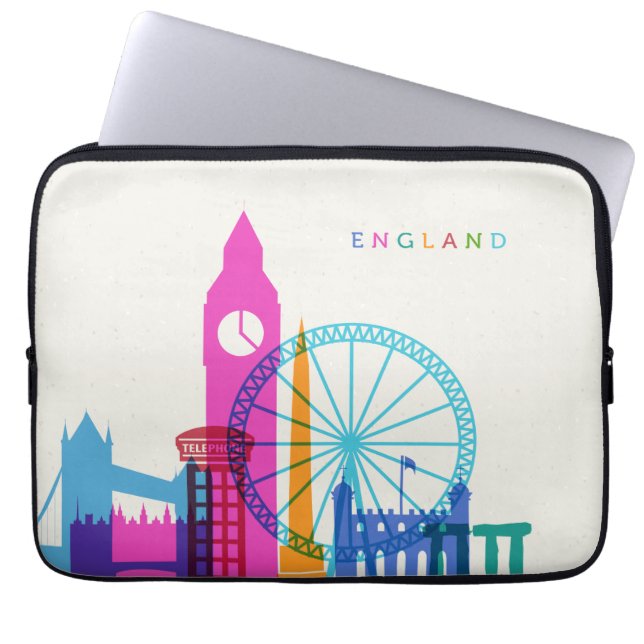 England Skyline Laptop Sleeve (Front)