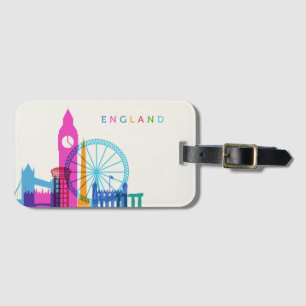 England Skyline Luggage Tag