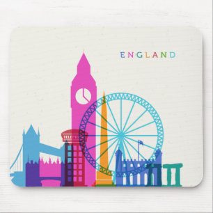 England Skyline Mouse Pad
